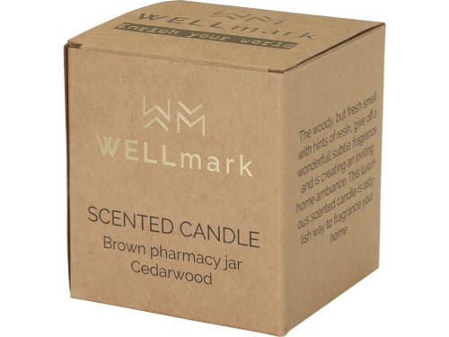 Ароматизированная свеча Wellmark Let's Get Cozy 650 г с ароматом кедрового дерева - Amber heather