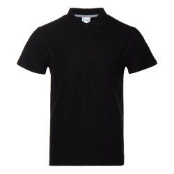 Рубашка поло мужская STAN хлопок/полиэстер 185, 104, чёрный